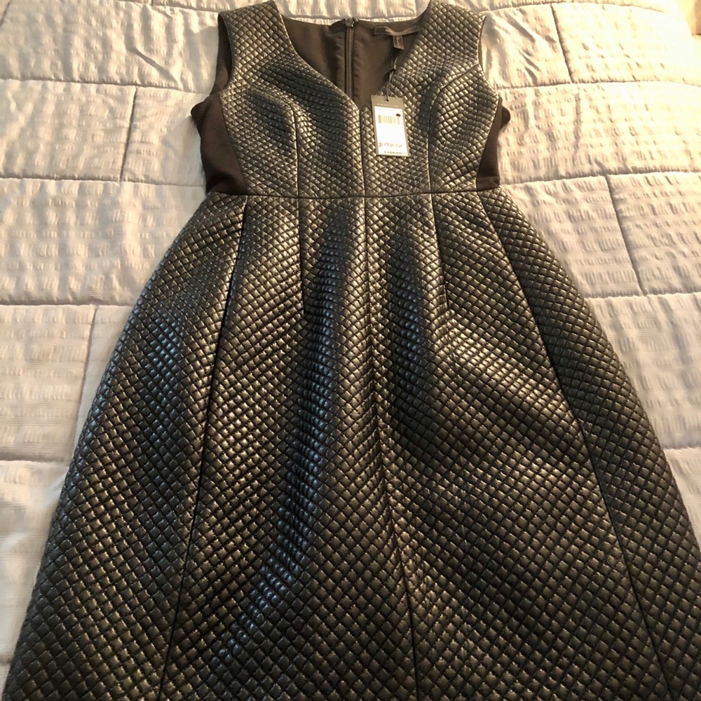 NEW BCBGMAXAZRIA “Livie” Quilted FauxLeather Dress